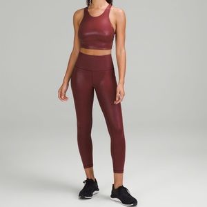 Lululemon Wonder Under 25” foil tights with pockets